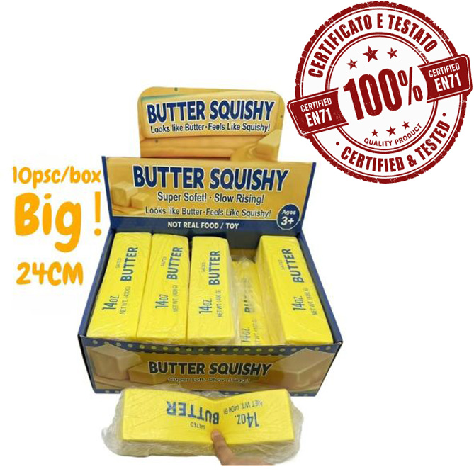 SQUISHY Jumbo Butter Burro 24cm In espo da 12pz…x10…x